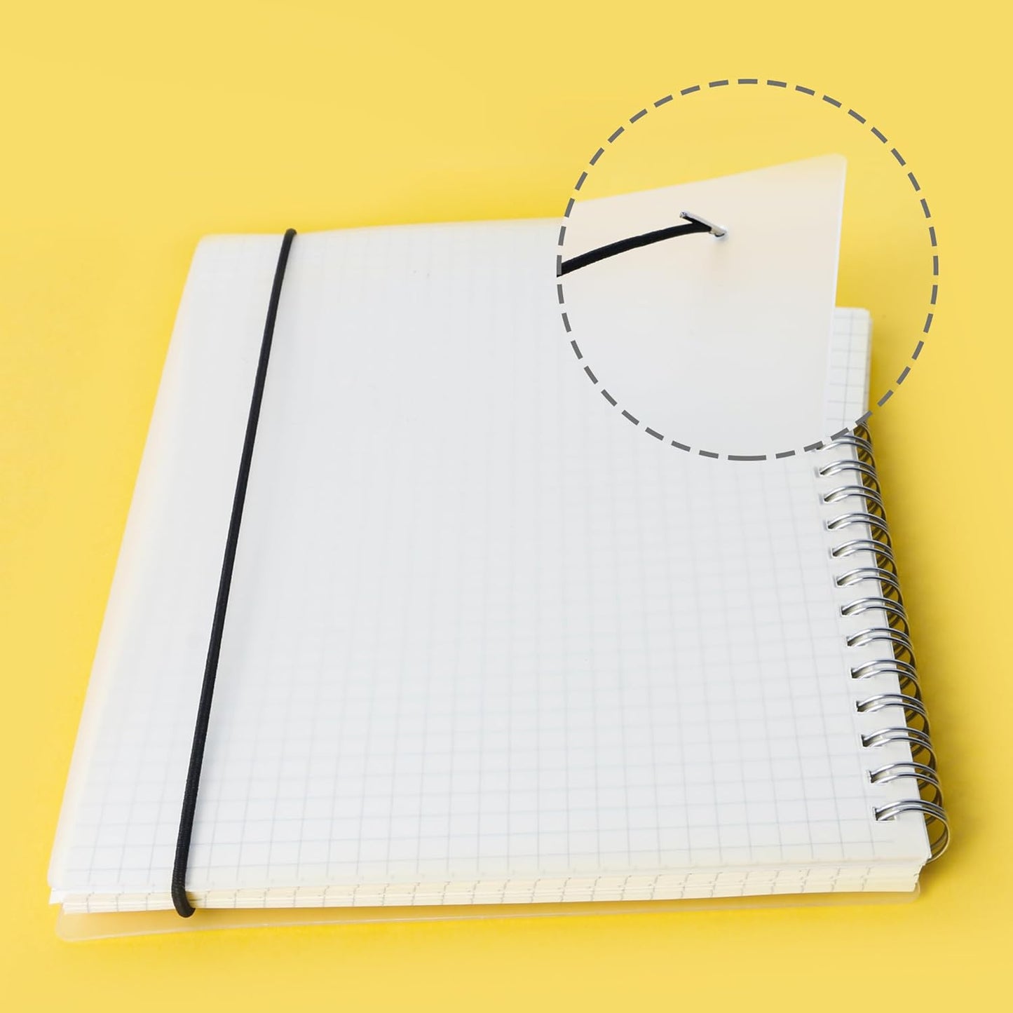 Smilo 3 Pack Spiral Notebook,A5 Graph Paper Notebook,5.7" x 8.3",80 Sheets (160 Pages),100 GSM Thick Paper,Transparent Hardcover,Journals for School,Office, Writing,Math,Engineering,Note Taking