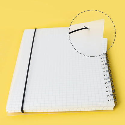Smilo 3 Pack Spiral Notebook,A5 Graph Paper Notebook,5.7" x 8.3",80 Sheets (160 Pages),100 GSM Thick Paper,Transparent Hardcover,Journals for School,Office, Writing,Math,Engineering,Note Taking