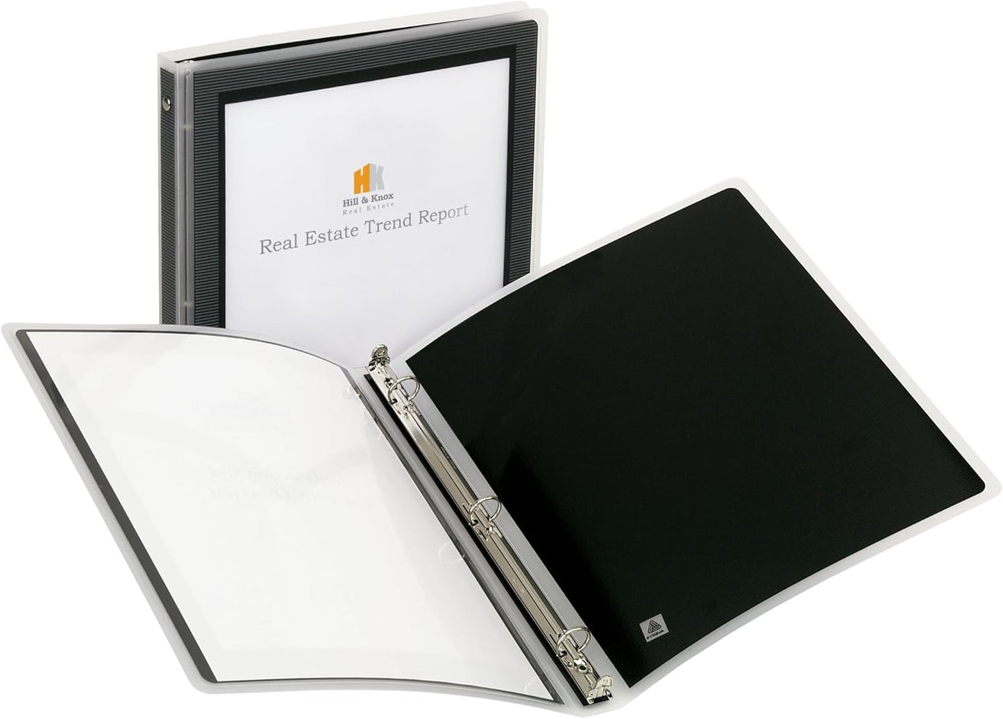 Avery Flexi-View 3 Ring Binder, 1/2 Inch Round Rings, 1 Black Binder (15767)
