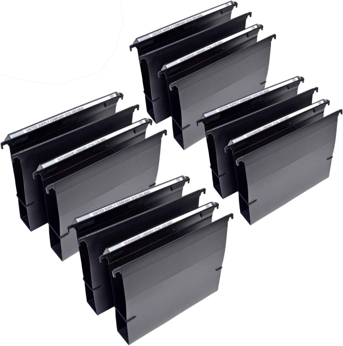 Ultimate Office MagniFile Hanging File Folders V- Bottom Letter Size with 11 inch Magnified Indexes that Double The Size of Your File Titles to Find Files Fast. (Set of 5 Frost)