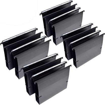 Ultimate Office MagniFile Hanging File Folders V- Bottom Letter Size with 11 inch Magnified Indexes that Double The Size of Your File Titles to Find Files Fast. (Set of 5 Frost)