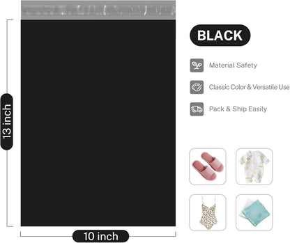 Metronic Poly Mailers 10x13 100 Pcs | Small Shipping Bags for Clothing | Mailing Bags for Small Business, Shipping Envelopes,Packing Bags in Black