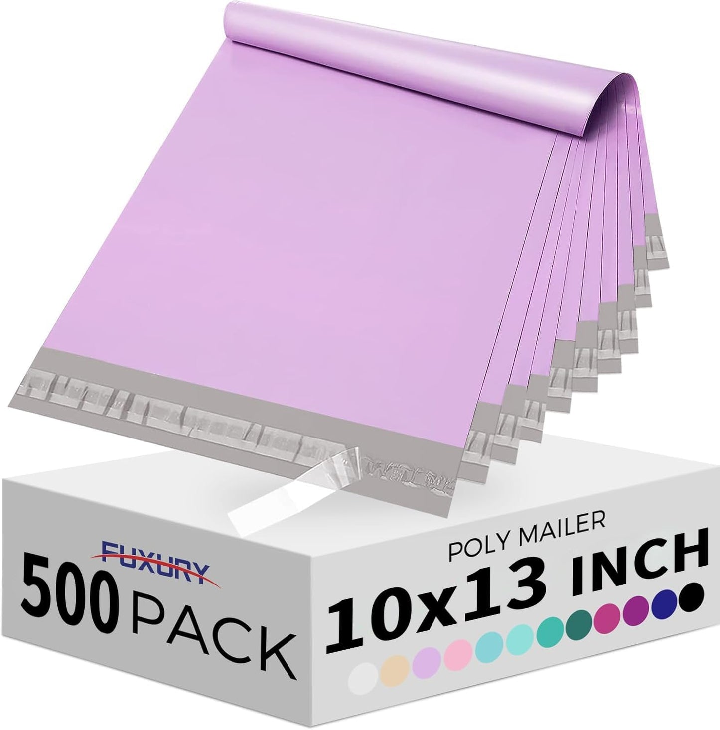 Fuxury Poly Mailers 14.5x19 Inch 50pc Shipping Bags for Small Business Mailing Envelopes for Clothing,Self Seal Shipping Envelopes Waterproof Poly bags Durable Packaging Bags Light Pink