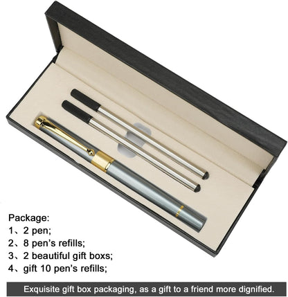 YIVONKA Ballpoint Pen Black Refill,Luxury Ballpoint Line width 0.5mm,Best Ball Pen Gift Set for Men & Women Professional Executive,Office,Nice BallPens Classy Gift Box (Black)
