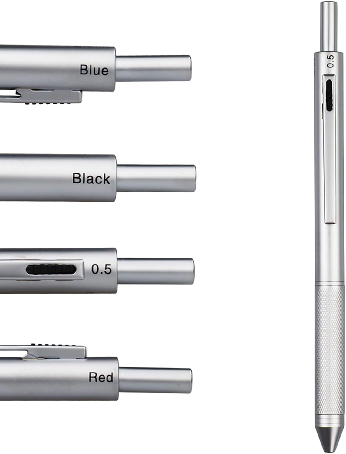 DUNBONG Ballpoint Metal D1 Refill for Multifunction Pen, Black pack of 5 pieces (Black)