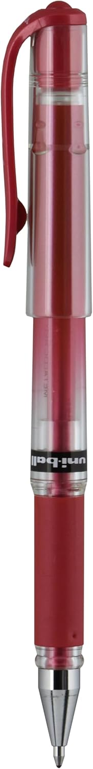 uniball Signo Gel Impact Pens, Bold Point (1.0mm), Metallic Pink Ink, 6 Pens