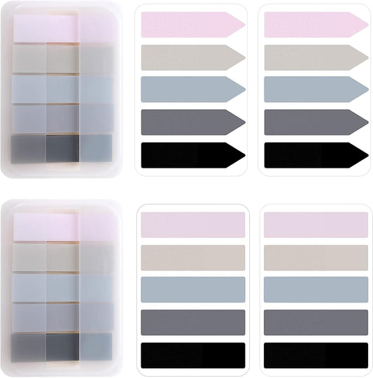 600 Pcs Index Tabs Flags for Annotating Books Transparent Sticky Tabs Annotation Tabs Transparent Writable Book Markers Page Flags for Reading Index School Office Easy to Remove(Pastel Color)