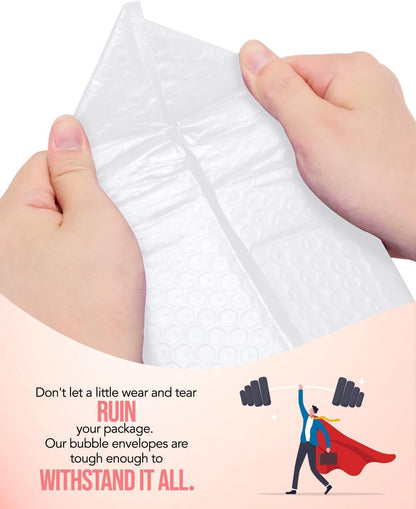 GSSUSA Black Bubble Mailers 4x8 Inches 50 Pack, Usable Size 4X7" Bubble Envelopes for Small Business, Padded Envelope, Shipping Mailers, Packaging Bags, Mailing Envelopes, Shipping Supplies