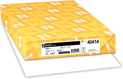 Neenah Paper 40414 Exact Index Card Stock, 110lb, 92 Bright, 11 x 17, 250 Sheets, White