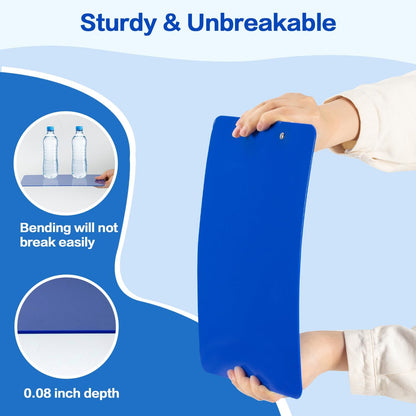 Deli Plastic Clipboard, Clipboards with Low Profile Clip, Standard A4 Letter Size Clipboard for Office, Nurses, Students, and Women, Size 12.4 ×9 Inch, Blue
