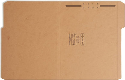 Smead Fastener File Folders, Reinforced 1/3-Cut Tabs, 2 Fasteners, Letter Size, Blue, 50 per Box (12040)