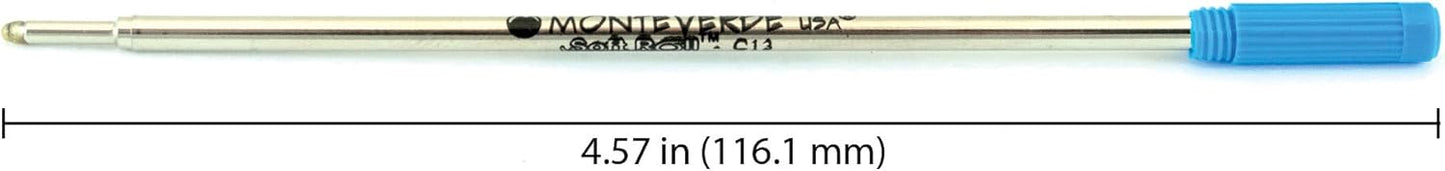 Monteverde USA Soft Ballpoint Refills to Fit Cross Pens, Medium Point, Green Ink, 2-Pack – Bold and Smooth Writing Solution