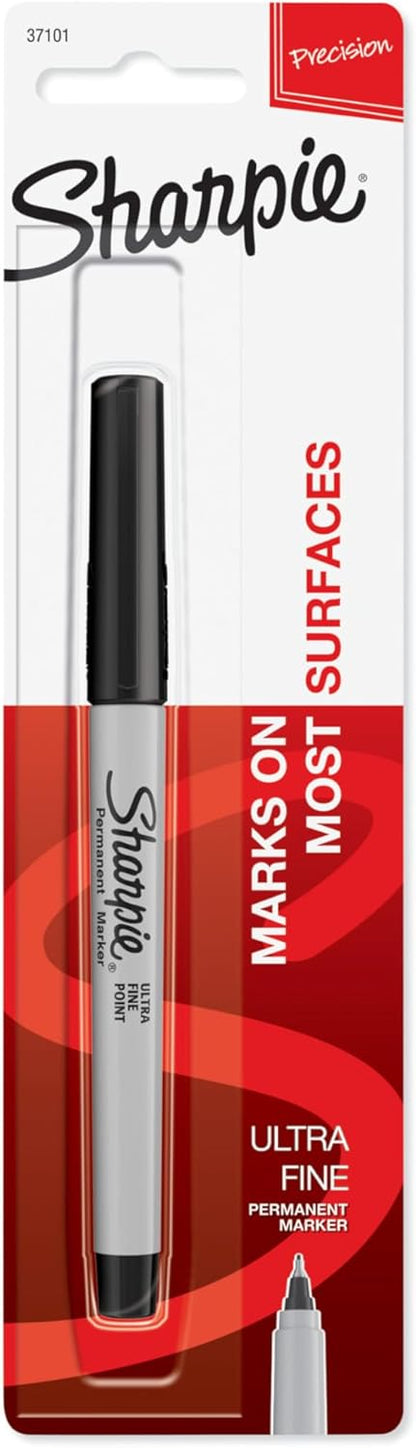 Sharpie Permanent Marker, Ultra Fine Point, Black, 1 Count