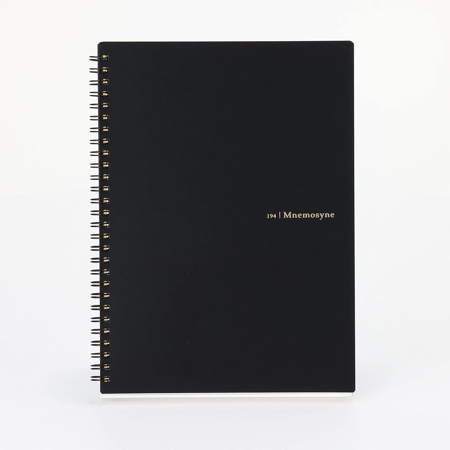 Maruman Mnemosyne Lined Notebook- A4, 11.69" x 9.25", 70 Sheets / 140 Pages, 7mm College Ruled Journal, Perforated Pages & Wire-Bound to Lay Flat, Black, Made in Japan