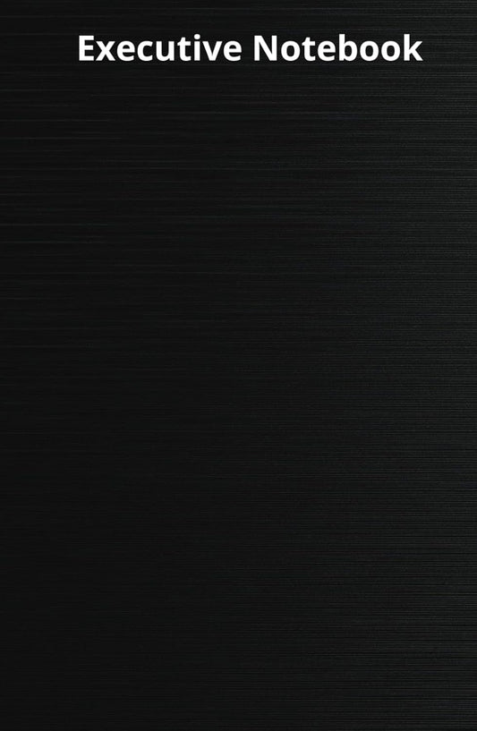 Executive Notebook: Cuaderno de tapa dura, para escribir diario, tomar notas (negro y rayado) (Spanish Edition)