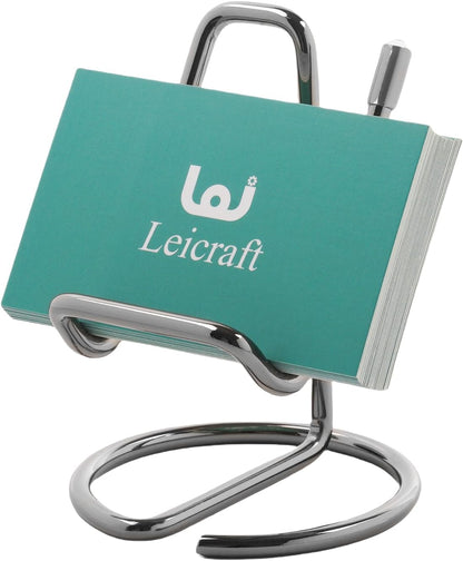 Business Card Holder for Desk, Cute Metal Card Organizers and Office Desk Accessories for Men and Women (Golden)