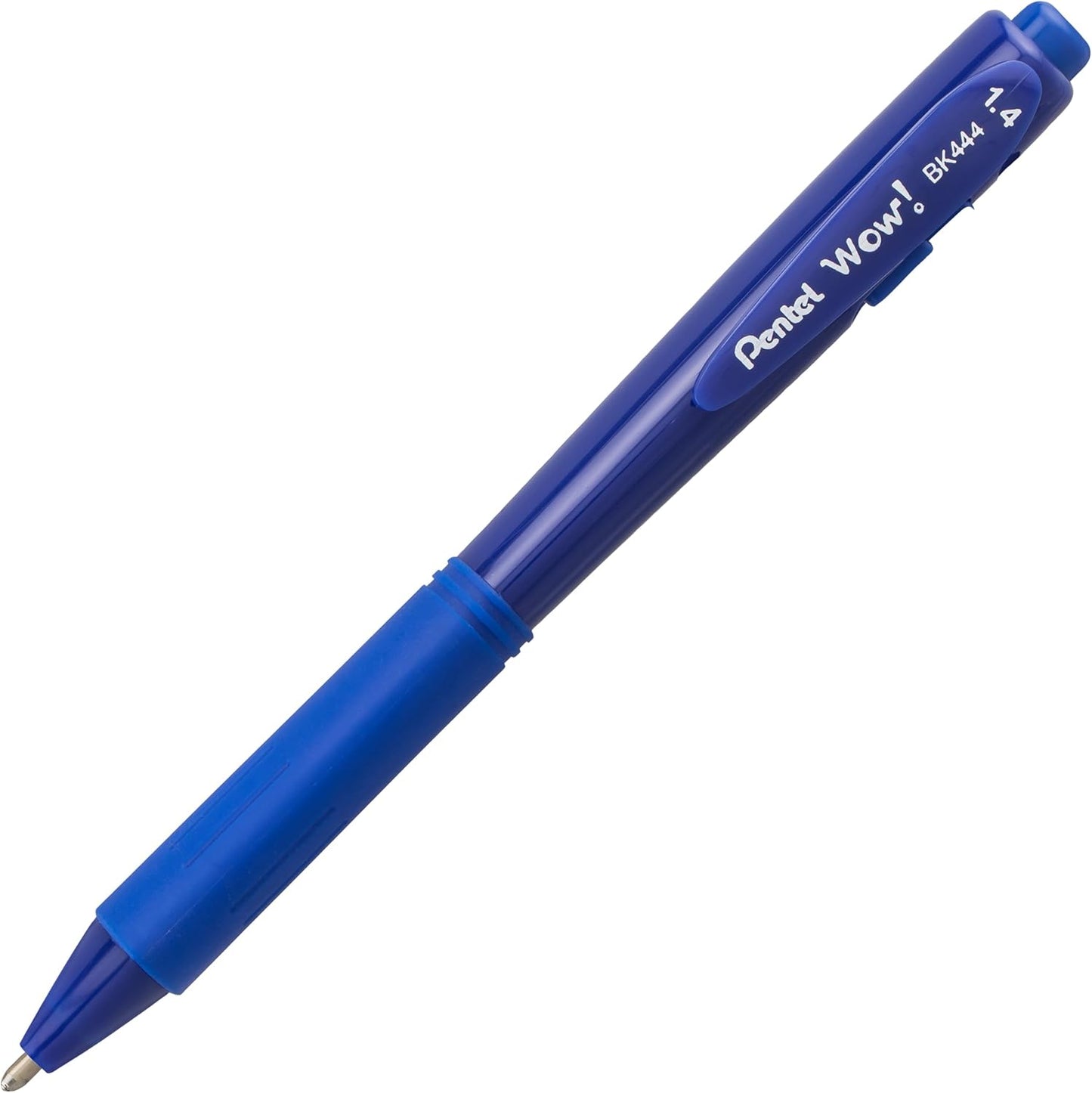 Pentel Wow! Retractable Ballpoint Pen, (1.4mm), Bold Line, Black Ink, Pack of 8 (BK444BP8A)