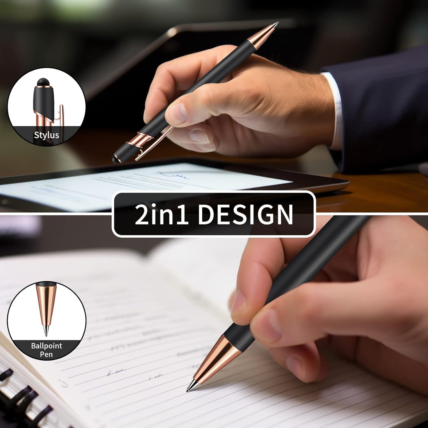 15 Pack Motivational Pen Set - Inspirational Quotes Retractable Ballpoint Pens for Office School Supplies, Encouragement Gifts for Women Men, Multicolor