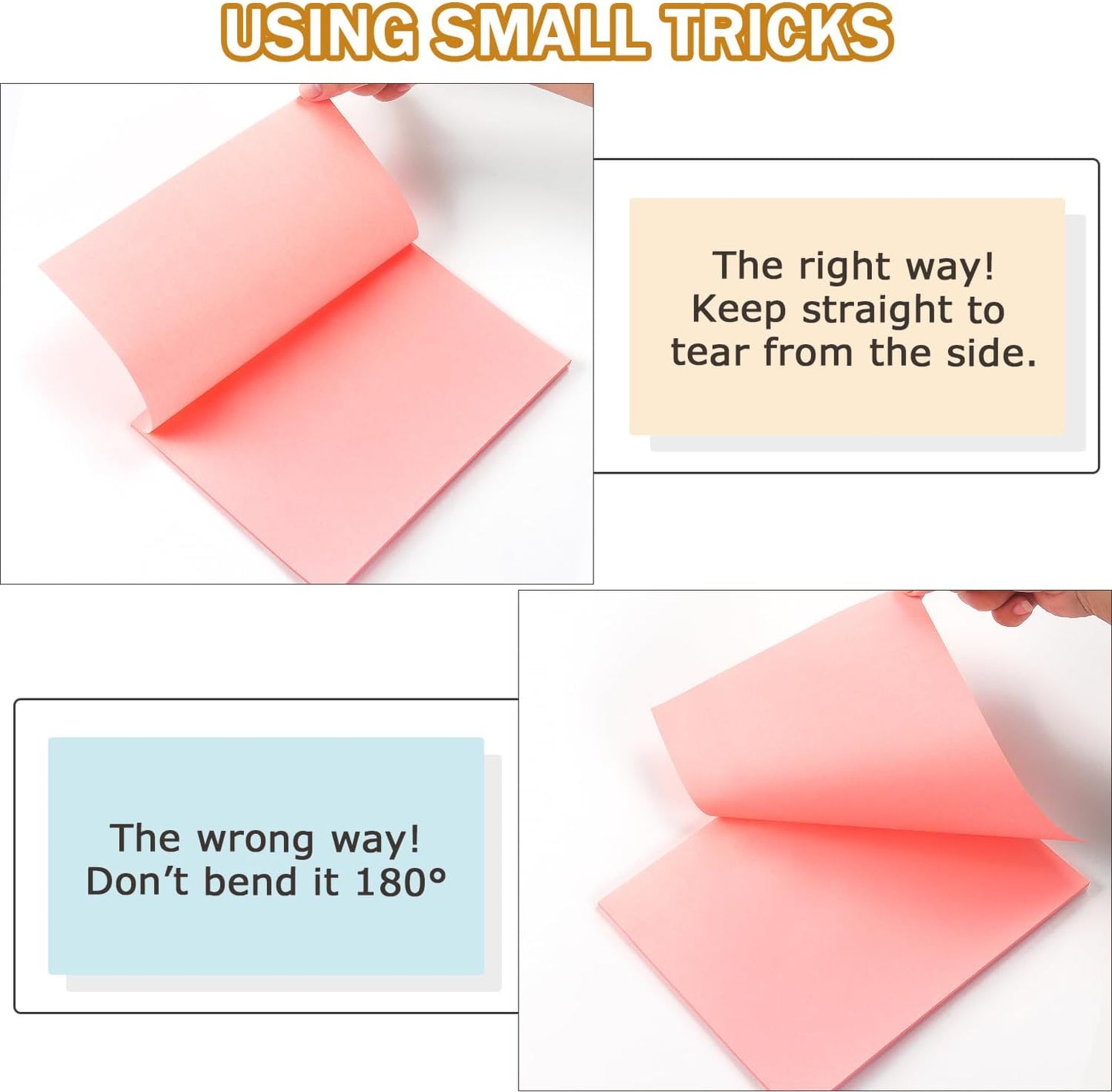 Winner Aura Sticky Notes 3x5 inch Bright Colors Self-Stick Pads 8 Packs 400 Sheets