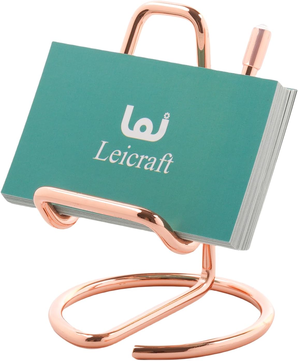 Business Card Holder for Desk, Cute Metal Card Organizers and Office Desk Accessories for Men and Women (Golden)