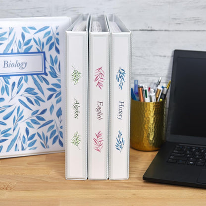 Avery Standard View 3 Ring Binders, 1.5" Round Rings, 275-Sheet Capacity, 2.1 Inch Wide Spine, White Binders, Ideal for Lightweight Organization and Occasional Referencing (4-Pack of 19201)