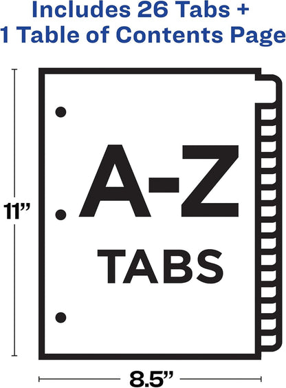 Avery A-Z Legal Exhibit Dividers for 3 Ring Binders, 25-Tab Set, Allstate Style, 1 Binder Divider Set (01700)