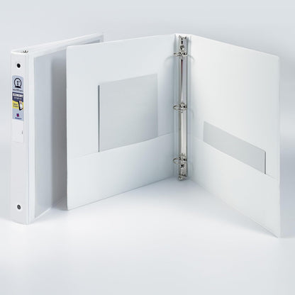 Avery Standard View 3 Ring Binder, 1" Round Rings, 175-Sheet Capacity, 1.4 Inch Wide Spine, 1 White Binder, Ideal for Lightweight Organization and Occasional Referencing (05760)