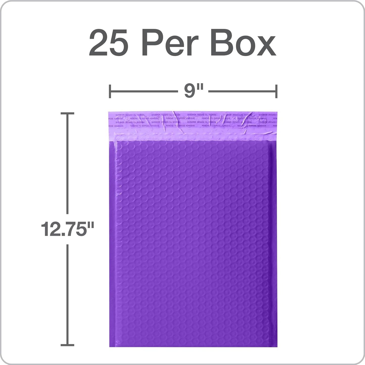 Quality Park Bubble Mailers, 8.5 x 11 Shipping Envelopes, Water Resistant White Poly Padded Envelopes, Redi-Strip Peel Off Closure, 25/Box (QUA85859)