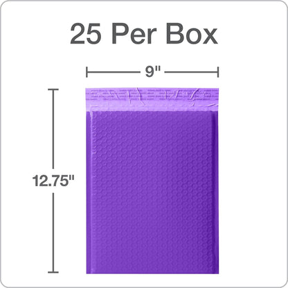 Quality Park Bubble Mailers, 8.5 x 11 Shipping Envelopes, Water Resistant White Poly Padded Envelopes, Redi-Strip Peel Off Closure, 25/Box (QUA85859)