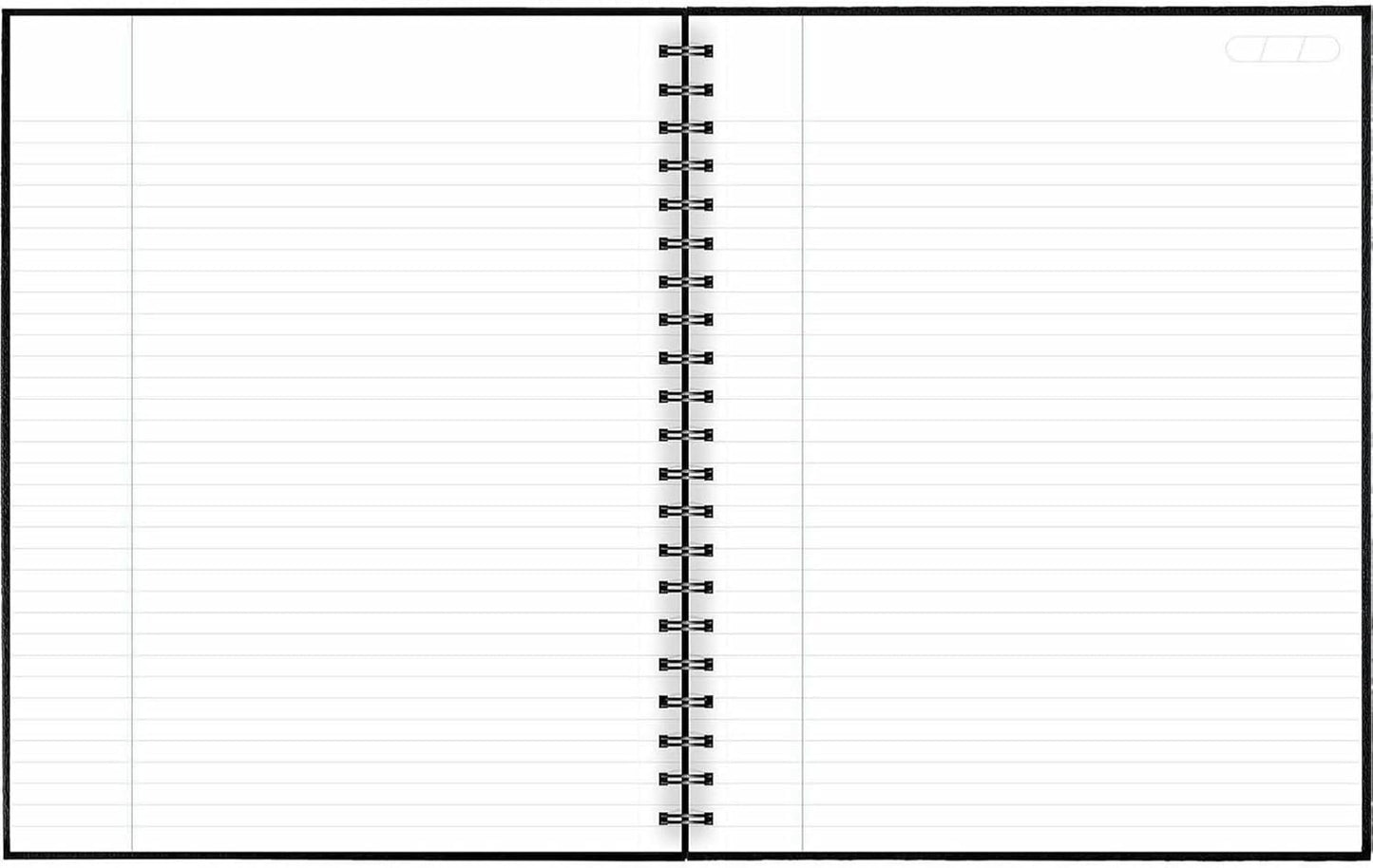 Cambridge Limited Business Notebook, Legal Ruled Paper, 8-1/4" x 11", 96 Sheets, Hardcover, Pockets, Wirebound, Black (06100)