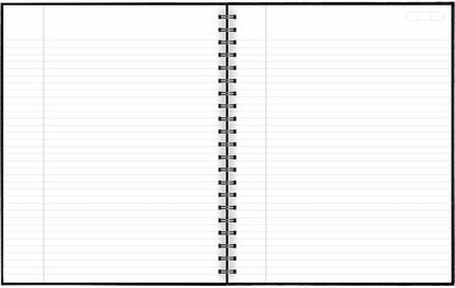 Cambridge Limited Business Notebook, Legal Ruled Paper, 8-1/4" x 11", 96 Sheets, Hardcover, Pockets, Wirebound, Black (06100)