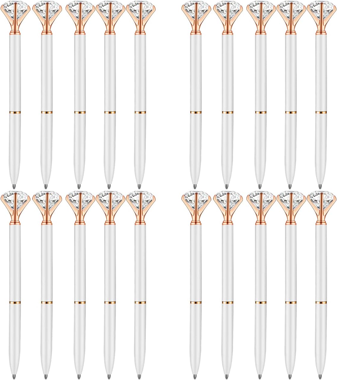 PASISIBICK 3.2 in Black Ink Ballpoint Pen Refills for Metal Diamond Pen(Pack of 20)