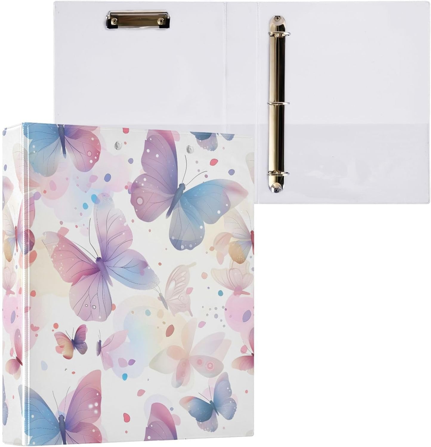 ALAZA Brown Forest Camo Camouflage 3 Ring Binder 1.5 Inch Three Ring Office Binders w/clipboard & 3 Pockets, Hold 200 Sheets, 1 pc