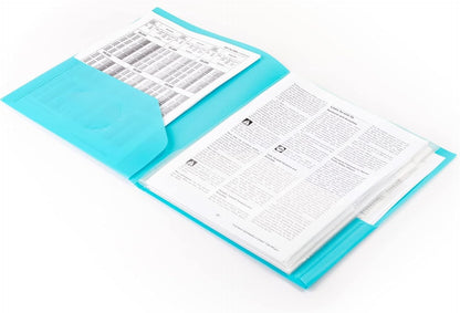 Smead 10-Pocket Organizer, Letter Size, 2 per Pack, 1 Each of Dark Blue and Teal (89204)