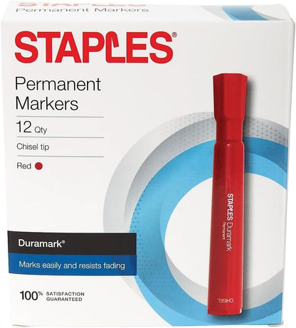 STAPLES Permanent Markers, Ultra Fine Tip, Black, 12 Pack – Duramark Precision Markers for Writing, Drawing & Labeling