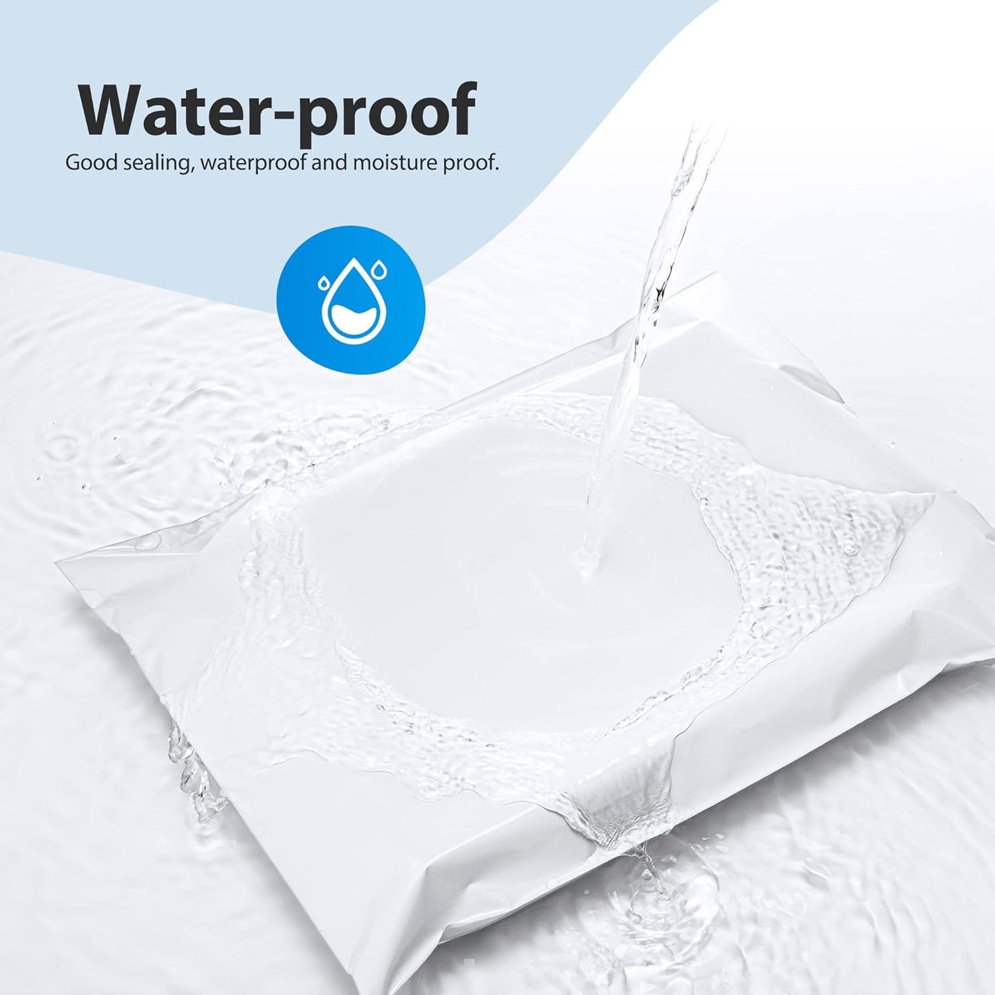 Fuxury Poly Mailers 10x13 Inch 100 Pack,Shipping Bags for Clothing,Strong Adhesive Mailing Envelopes,Heavy Duty Self Seal Plastic Postal Return Package Bags for Books Accessories Business,White