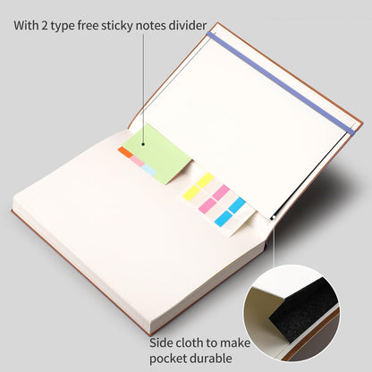 AHGXG 8.5''×11'' Notebook College Ruled - Large A4 Notebook Lined Journal - 320 Pages Thick Journal for Writing, 100gsm Thick Paper, Leather Softcover, for Work School - Black