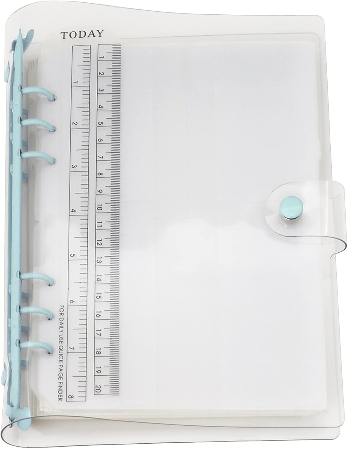 A6 A5 6-Holes Colorful PVC Cover Round Ring View Binder with Snap Button Closure File Folder for Loose Leaf Sheet Protectors Notebook Refill (Pink Daisy, A5 Mini Set) - Colors A