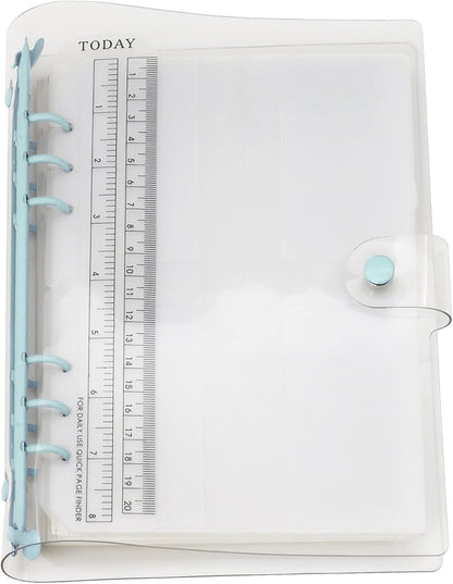 A6 A5 6-Holes Colorful PVC Cover Round Ring View Binder with Snap Button Closure File Folder for Loose Leaf Sheet Protectors Notebook Refill (Pink Daisy, A5 Mini Set) - Colors A