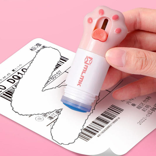 All-in-one Thermal Paper Correction Fluid Express Eraser Pen Identity and Privacy Protection 10ml (Cute Pink)