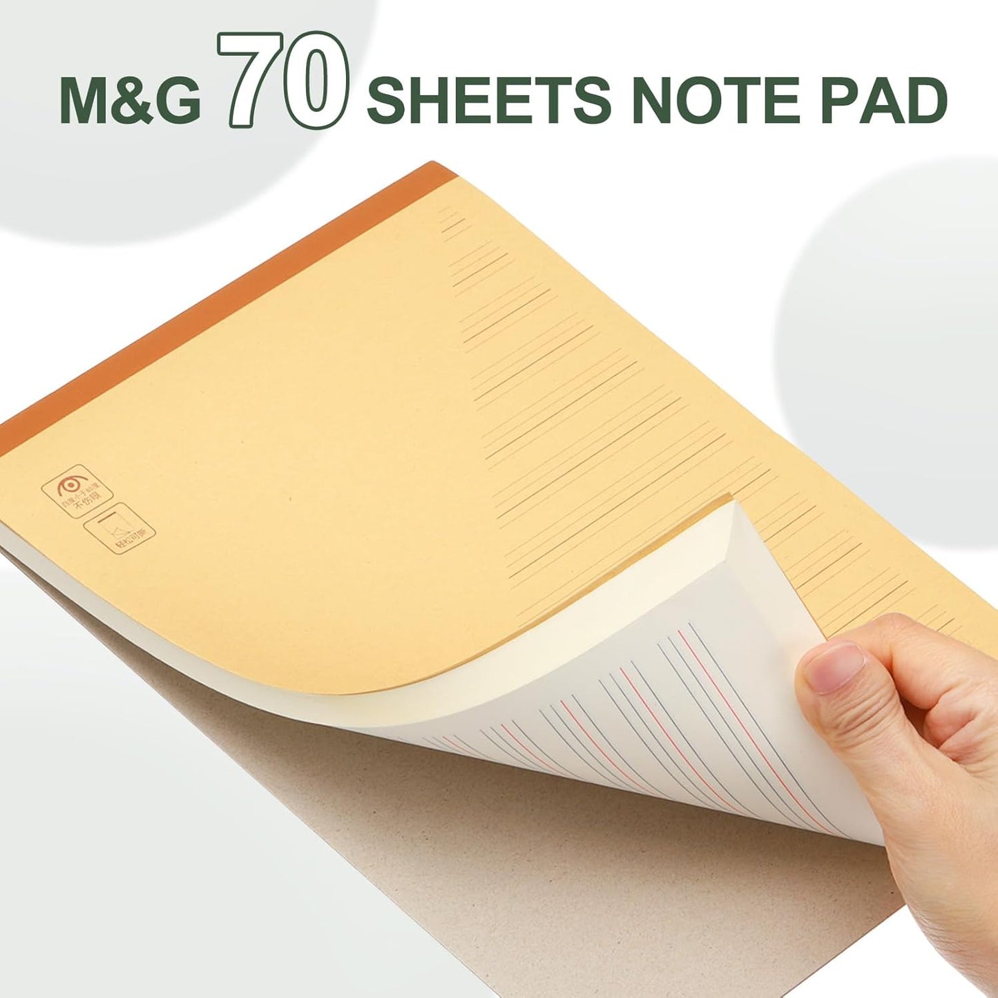 M&G 7x10 Note Pads, 6 Pack B5 Legal Pads 70 Sheets Notepads Writing Pad College Ruled Lined Memo Paper Tablet for Work Writing Note Taking