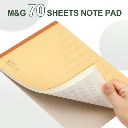 M&G 7x10 Note Pads, 6 Pack B5 Legal Pads 70 Sheets Notepads Writing Pad College Ruled Lined Memo Paper Tablet for Work Writing Note Taking