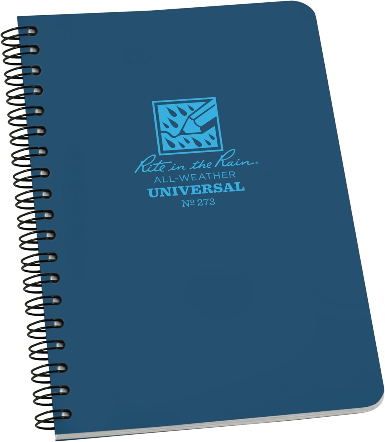 Rite In The Rain Weatherproof Stapled Notebook, 4.625" x 7", Orange Cover, Universal Pattern, 3 Pack (No. OR71FX)
