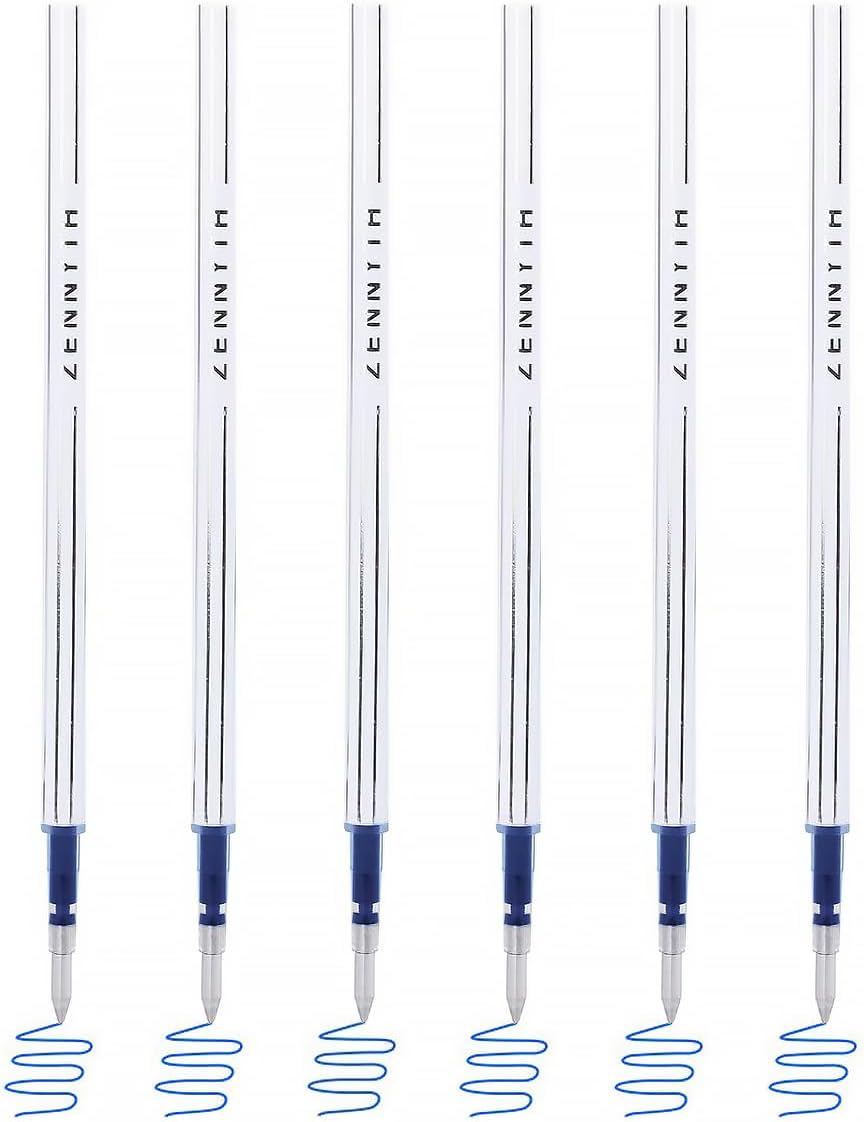 10 Pieces Gel Ink Pen Refills Replaceable Ballpoint Black Ink Pen Refills Extra Fine Point 0.5mm Smooth Writing for Office School Supplies (Black Ink)