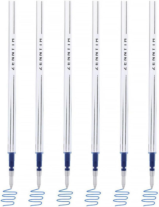 10 Pieces Gel Ink Pen Refills Replaceable Ballpoint Black Ink Pen Refills Extra Fine Point 0.5mm Smooth Writing for Office School Supplies (Black Ink)