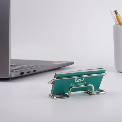 Business Card Holder for Desk, Cute Metal Card Organizers and Office Desk Accessories for Men and Women (Golden)