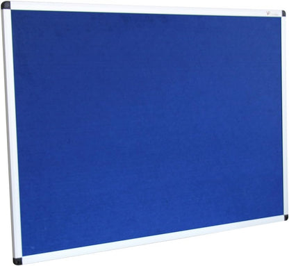 VIZ-PRO Large Fabric Bulletin Board/Foldable Notice Board Felt Gray, 60 X 48 Inches, Silver Aluminium Frame