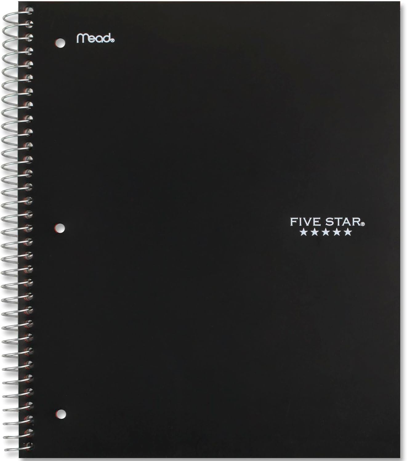 Five Star Spiral Notebook + Study App, 5 Subject, Wide Ruled Paper, 8" x 10-1/2", 200 Sheets, Fights Ink Bleed, Water Resistant Cover, Tidewater Blue (73196)