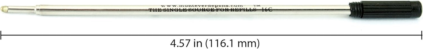 Monteverde USA Soft Ballpoint Refills to Fit Cross Pens, Medium Point, Green Ink, 2-Pack – Bold and Smooth Writing Solution