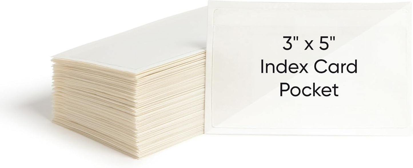 Smead Self-Adhesive Poly Pocket, Document, Clear Pockets, Storage Labels, 100 per Box, 103 Mm W x 76 Mm H, 68123